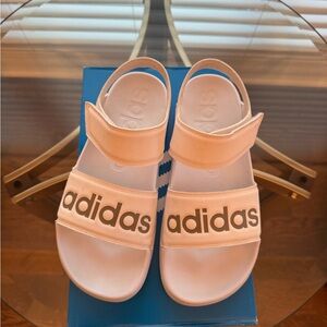 Adidas white athletic Sandals